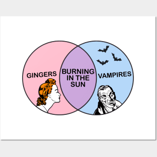 Venn Diagram - Gingers/Vampires Posters and Art